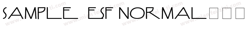 Sample ESF Normal字体转换
